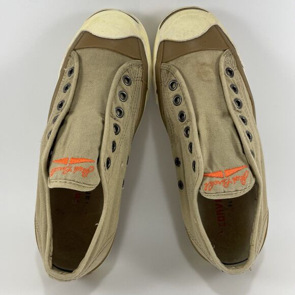 Converse x John Varvatos Slip On Sneakers Tan Canvas Casual Womens Size 6.5 - Picture 6 of 9